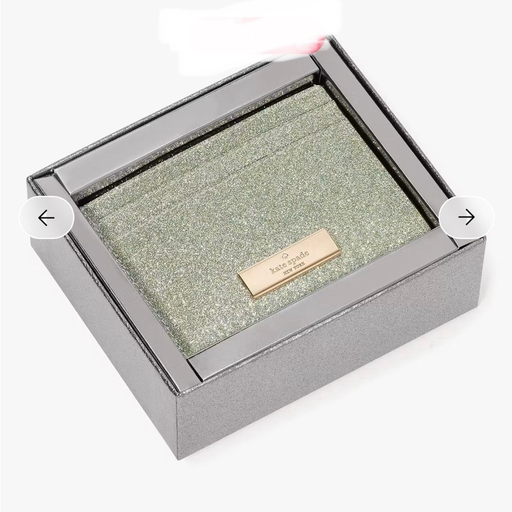 Kate Spade Metallic Glitter Card Holder